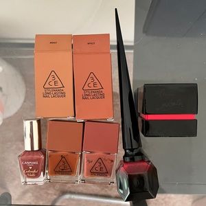 CHRISTIAN LOUBOUTIN Rouge Louboutin/3ce/canmake nail polish